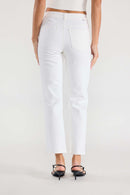(OPEN PACK) High Rise Basic White Straight Jeans WEP3624