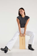 (OPEN PACK) Basic White Wide Leg Jeans WEP3625