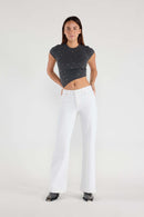 (OPEN PACK) Basic White Wide Leg Jeans WEP3625