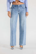 (OPEN PACK) Lace up side Relaxed Straight Jeans WEP3646
