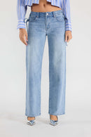 (OPEN PACK) Lace up side Relaxed Straight Jeans WEP3646