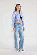 (OPEN PACK) Lace up side Relaxed Straight Jeans WEP3646