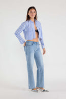 (OPEN PACK) Lace up side Relaxed Straight Jeans WEP3646