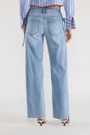 (OPEN PACK) Lace up side Relaxed Straight Jeans WEP3646