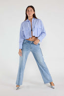 (OPEN PACK) Lace up side Relaxed Straight Jeans WEP3646