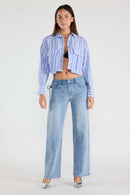 (OPEN PACK) Lace up side Relaxed Straight Jeans WEP3646