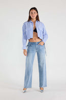 (OPEN PACK) Lace up side Relaxed Straight Jeans WEP3646