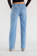 (OPEN PACK) Eyelet Waist Band Straight Jeans WEP3652