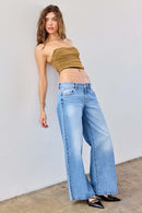 (OPEN PACK) Stone Wash Baggy Wide Jeans WEP3656