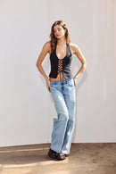 (OPEN PACK) Low Waist Acid Washed Baggy Wide Leg Jeans WEP3658