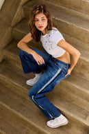 (OPEN PACK) Baggy Straight Jeans with Side Color Block WEP3666