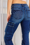 (OPEN PACK) High Rise Bootcut Jeans with 3D Cargo Pocket WEP3670