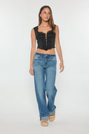 (OPEN PACK) Mid Waist baggy Wide with Wide Cuffed Hem WEP3683