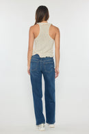 (OPEN PACK) High Rise Two Button Wide Jeans WEP3691