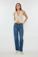 (OPEN PACK) High Rise Two Button Wide Jeans WEP3691