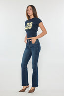 (OPEN PACK) High Rise Two Button Bootcut Jeans WEP3692