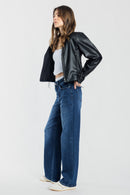 (OPEN PACK) Mid Waist Loose Straight Jeans WEP3706
