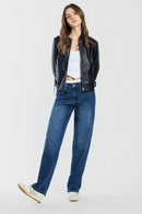 (OPEN PACK) Mid Waist Loose Straight Jeans WEP3706