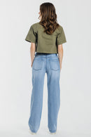 (OPEN PACK) Mid Waist Loose Straight Jeans WEP3706