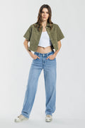 (OPEN PACK) Mid Waist Loose Straight Jeans WEP3706