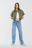 (OPEN PACK) Mid Waist Loose Straight Jeans WEP3706