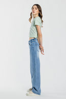 (OPEN PACK) Mid Waist Loose Straight Jeans WEP3706