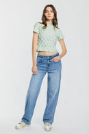 (OPEN PACK) Mid Waist Loose Straight Jeans WEP3706