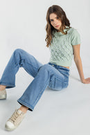 (OPEN PACK) Mid Waist Loose Straight Jeans WEP3706