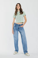 (OPEN PACK) Mid Waist Loose Straight Jeans WEP3706