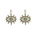 Rhinestone Evil Eye Earring ER904-15(12PCS)