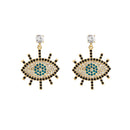 Rhinestone Evil Eye Earring ER904-15(12PCS)
