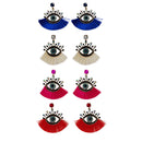 Evil Eye Tassel Earring ER904-16 (12PCS)