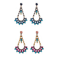 Color Stone Chandelier Earring ER904-32(12PCS)