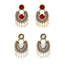Color Stone Chandelier Earring ER904-3(12PCS)