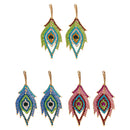 Rhinestone Leaf Earring ER904-9 (12PCS)