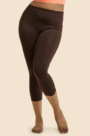 SOFRA LADIES POLYESTER CAPRI LEGGINGS PLUS SIZE (EX901X)