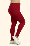 SOFRA LADIES HIGH WAIST EXTRA-WIDE BAND LEGGINGS PLUS SIZE (EX907X)