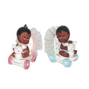 Baby Poly Figurine On Stroller