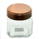 Bonita Home Glass Jar Square with Copper Lid 1250ml 43 oz 5.75 in