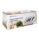 Glass Spice Jar Set with Rack - 80ml