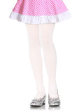 MOPAS GIRL'S PLAIN TIGHTS (GT100_WHITE)