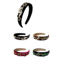 Multi Crystal Decor Velvet Headband HB1011-77 (12PC)
