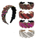 Multi Crystal Unique Headband HB1226-11 (12PC)