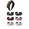 Crystal Decor Pleated Knot Headband HB21027-28 (12PC)