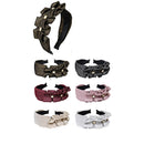 Crystal Decor Pleated Knot Headband HB21027-28 (12PC)