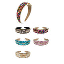 Color Stone Decor Headband HB21029-21 (12PC)