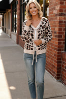 Leopard Love Lace-Up Cardigan (Open Pack)