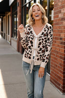 Leopard Love Lace-Up Cardigan (Open Pack)