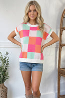 Hot Pink Sugar Rush Checkered Top (Open Pack)