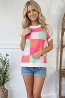 Hot Pink Sugar Rush Checkered Top (Open Pack)